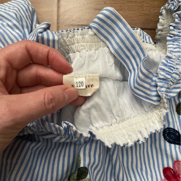 Embroidered floral summer dress for girls - Picture 5 of 5